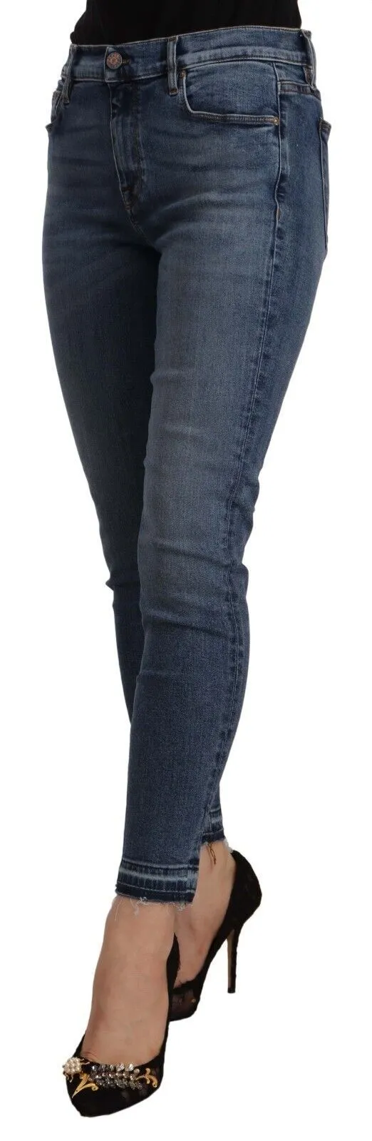 Chic Slim Fit Blue Washed Jeans sold by Louxly product image thumbnail 2
