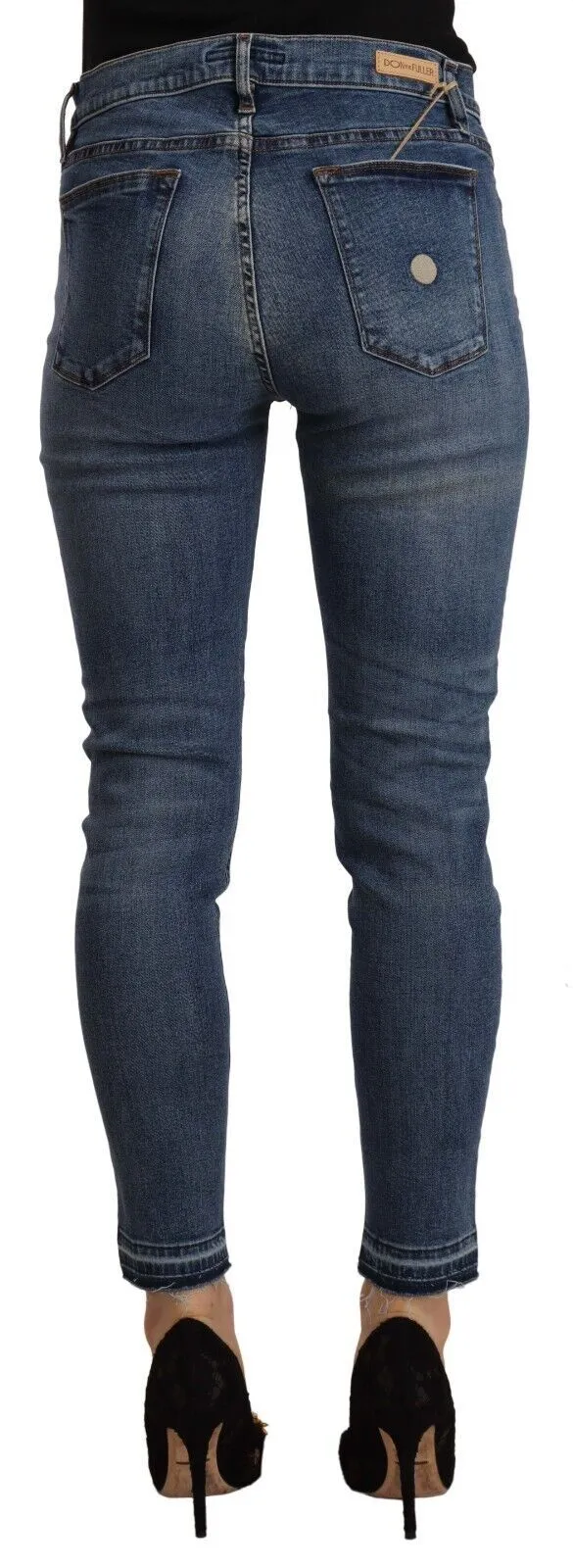 Chic Slim Fit Blue Washed Jeans sold by Louxly product image thumbnail 3
