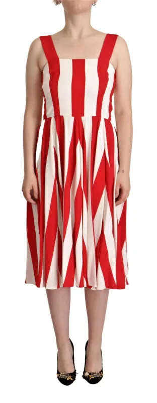 Elegant A-Line Striped Shift Dress sold by Louxly