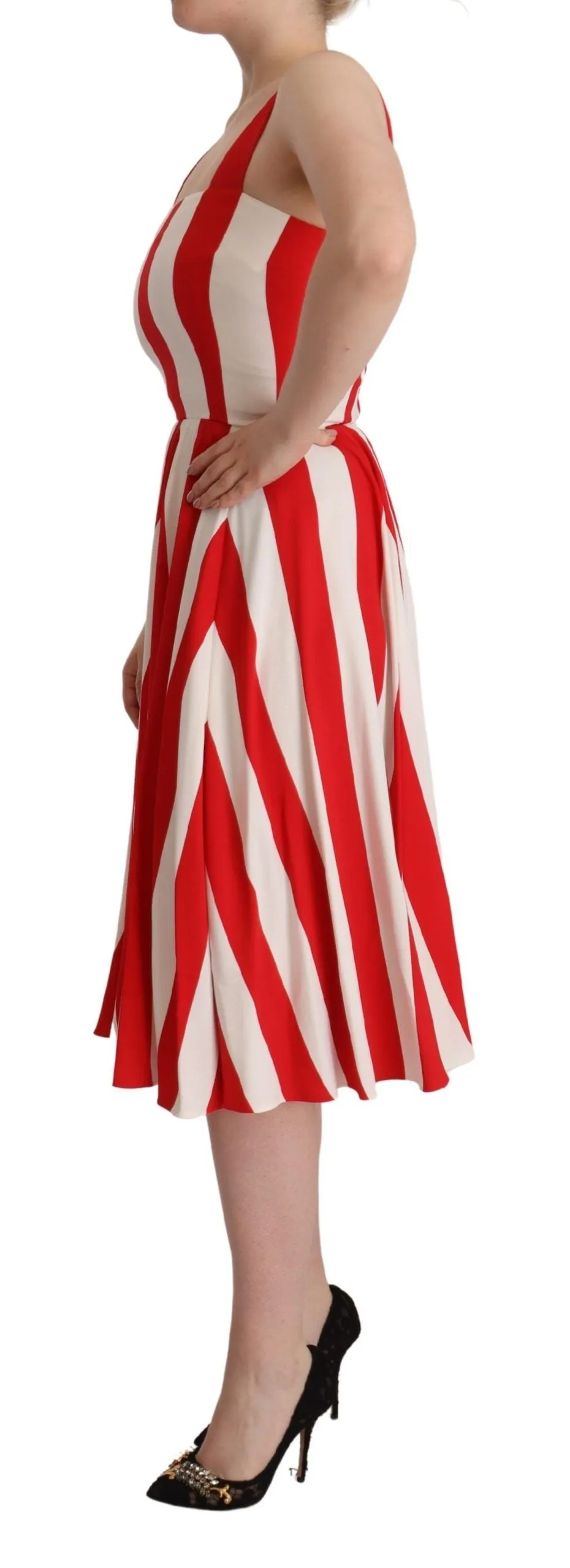Elegant A-Line Striped Shift Dress sold by Louxly product image thumbnail 5