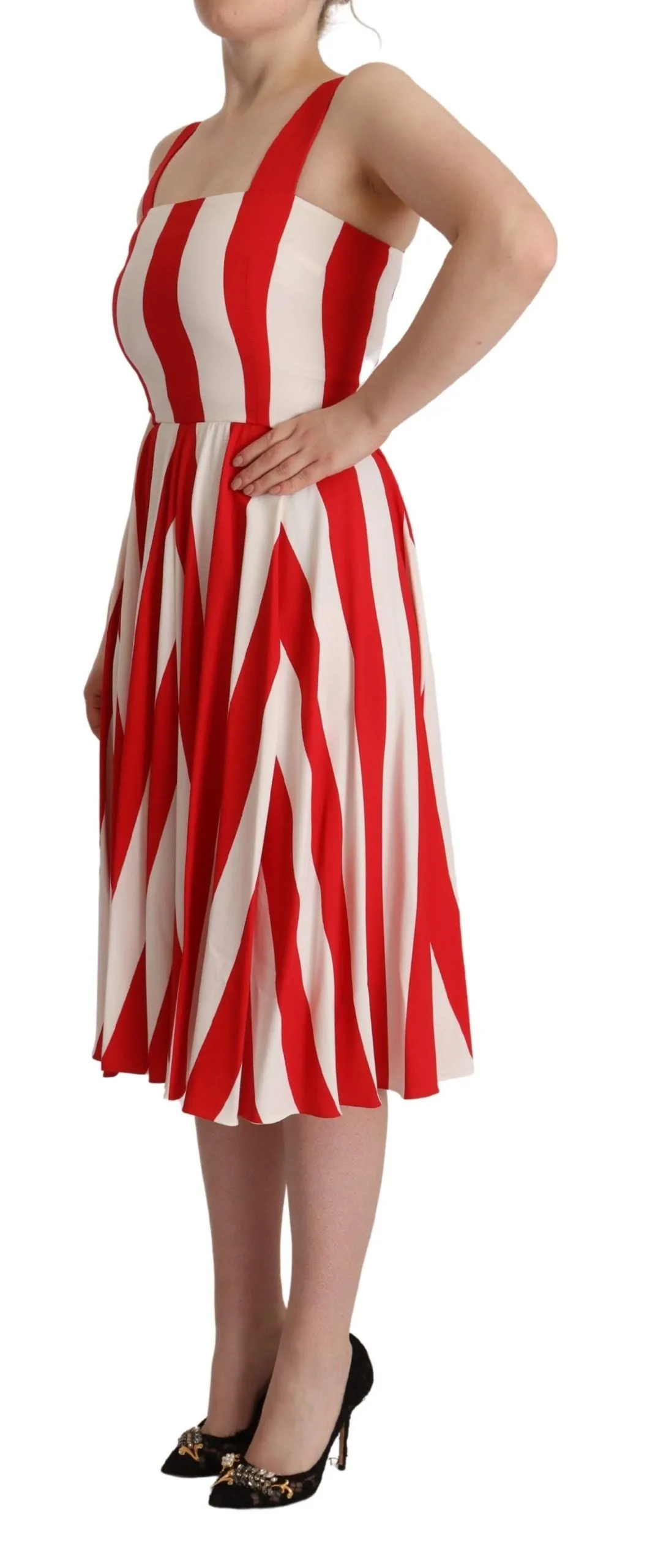 Elegant A-Line Striped Shift Dress sold by Louxly product image thumbnail 2