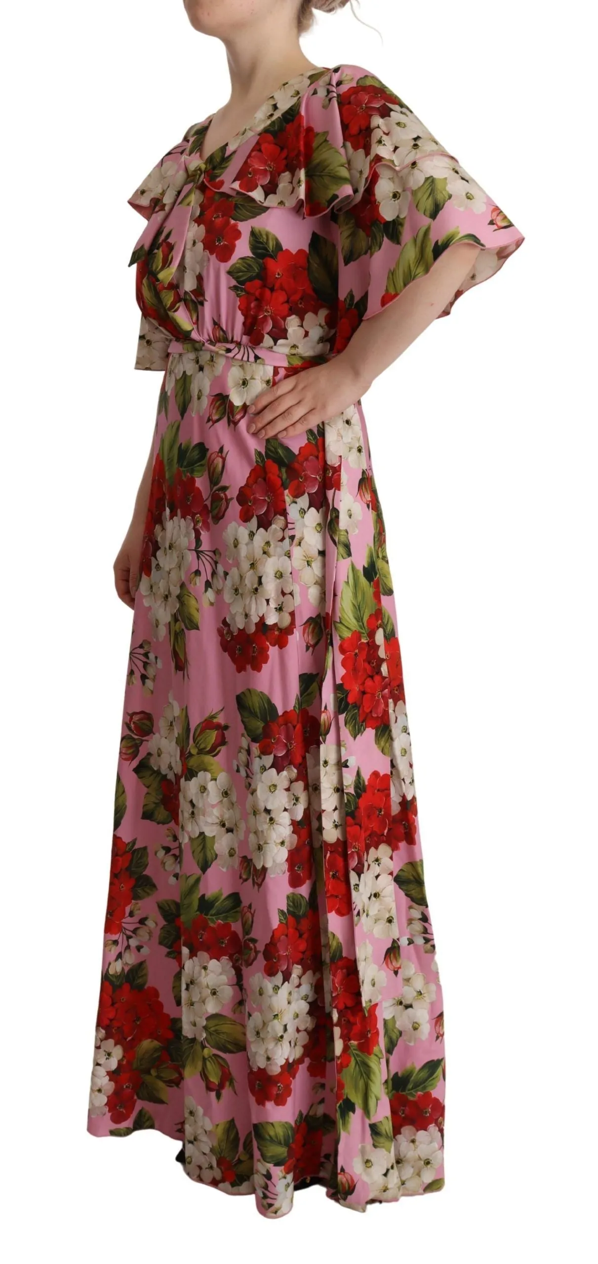 Enchanting Floral Silk Maxi Dress sold by Louxly product image thumbnail 2