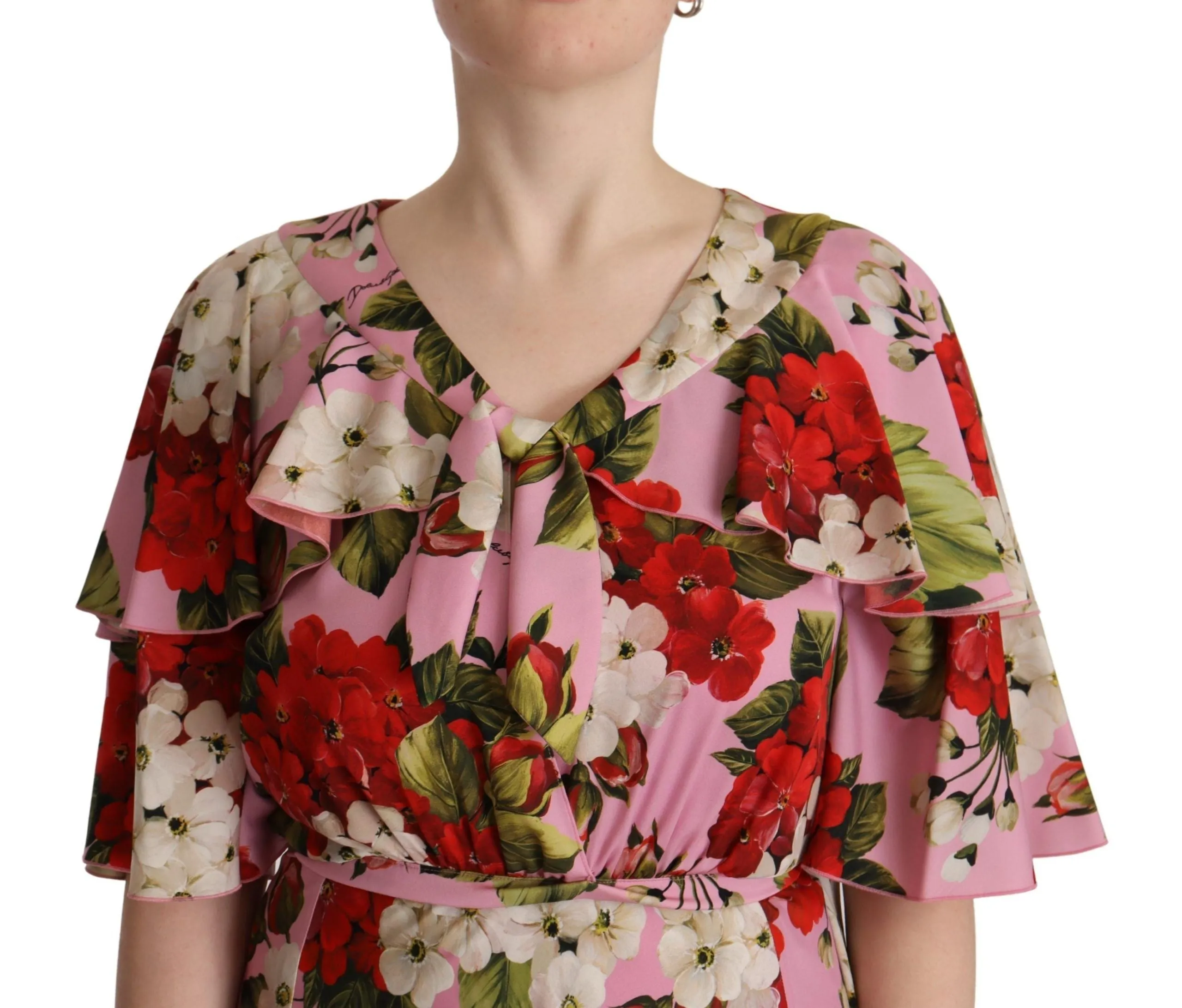Enchanting Floral Silk Maxi Dress sold by Louxly product image thumbnail 3