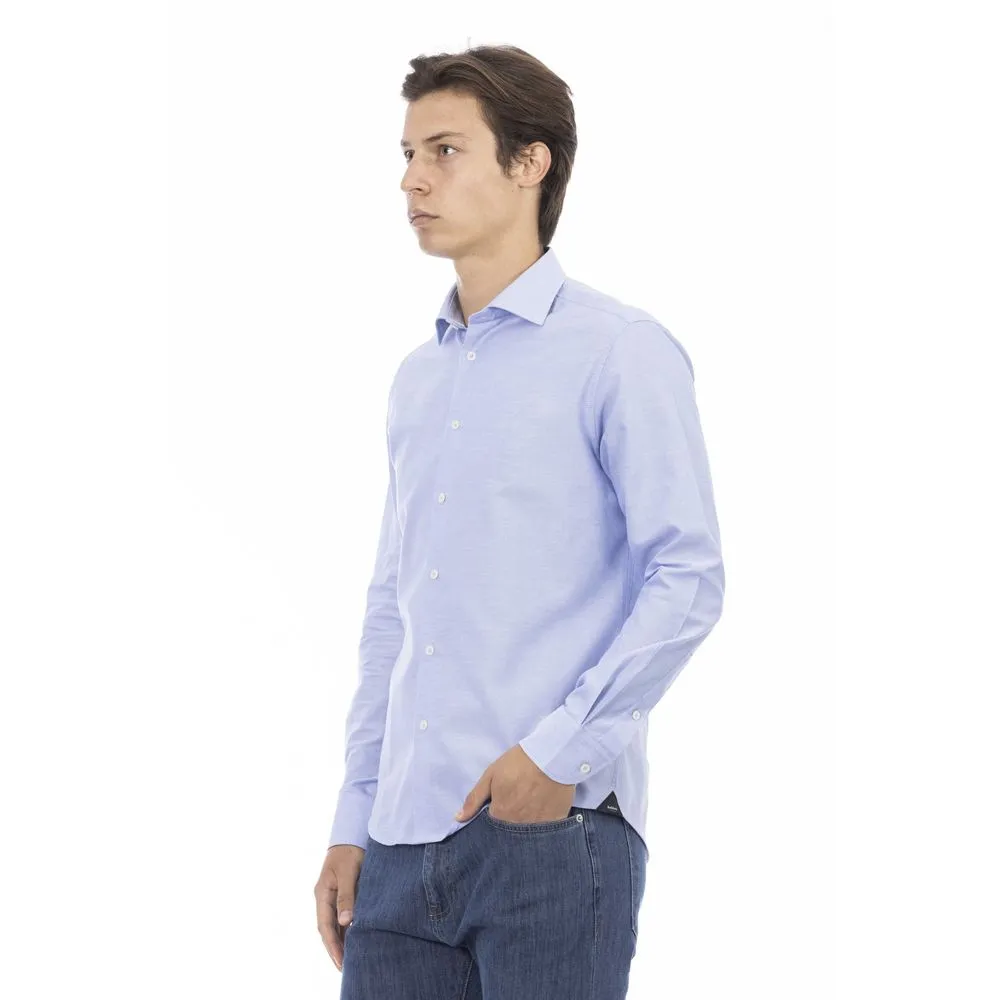 Light Blue Cotton Men Shirt sold by Louxly product image thumbnail 2