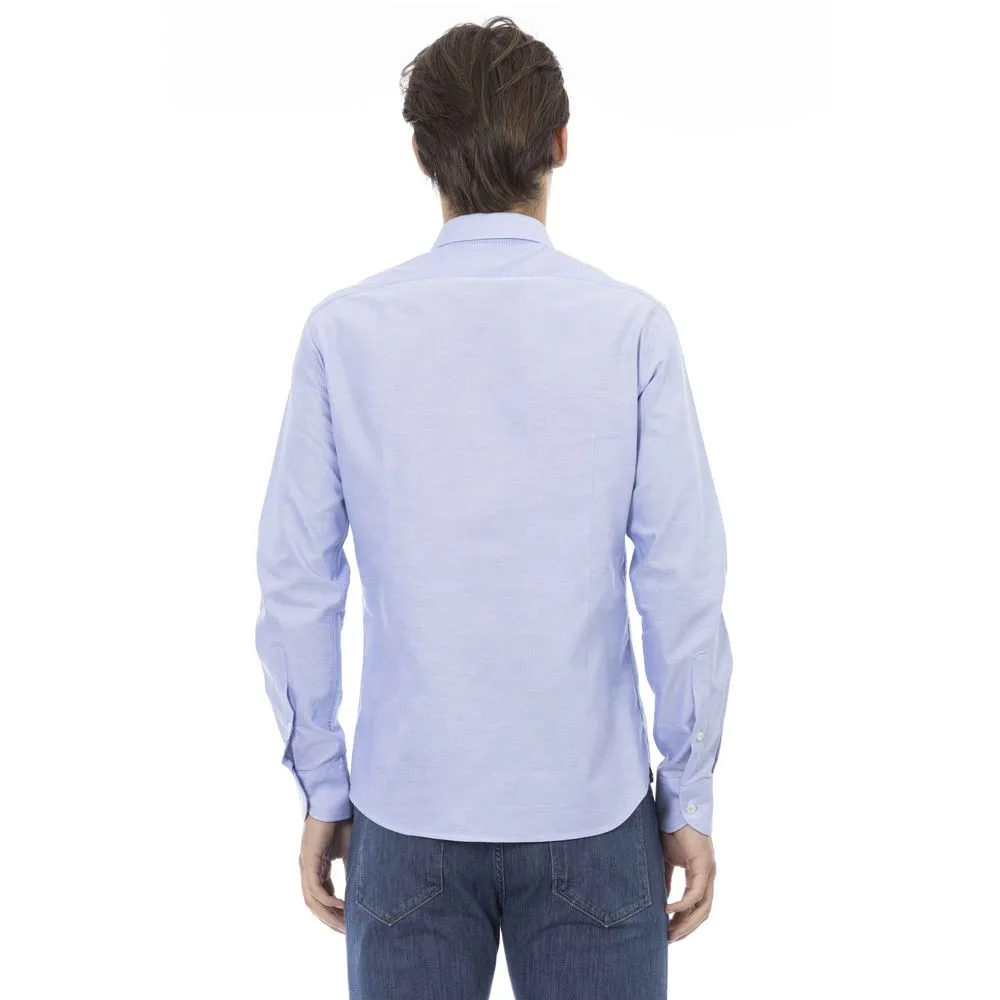 Light Blue Cotton Men Shirt sold by Louxly product image thumbnail 3