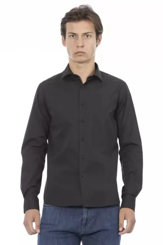 Gray Cotton Men Shirt sold by Louxly