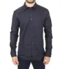 Elegant Blue Cotton Slim Casual Shirt sold by Louxly