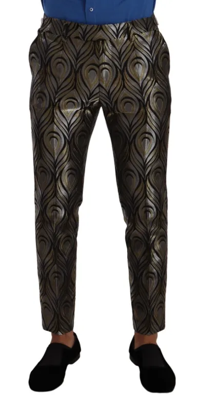 Elegant Slim Fit Metallic Dress Trousers sold by Louxly