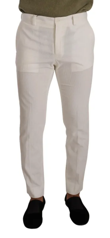 Elegant Slim Fit Cotton Trousers sold by Louxly