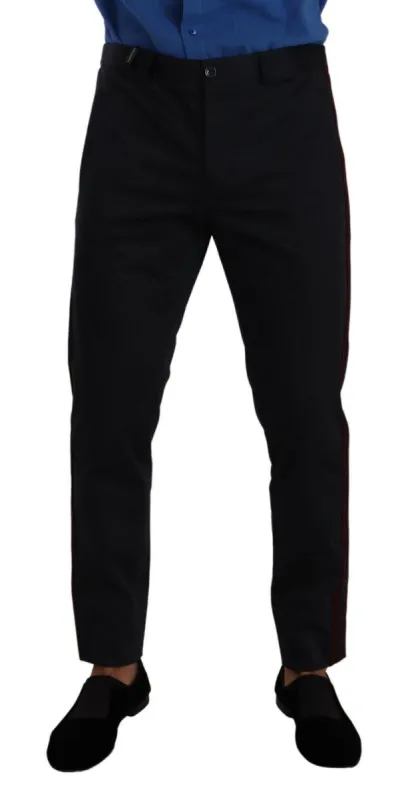 Chic Slim Fit Chinos Pants in Blue sold by Louxly