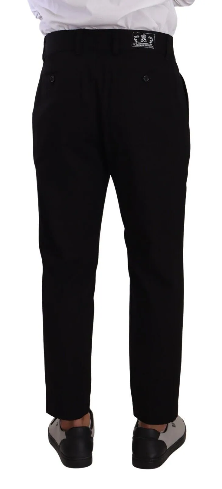 Elegant Tapered Black Cotton Chinos sold by Louxly product image thumbnail 2