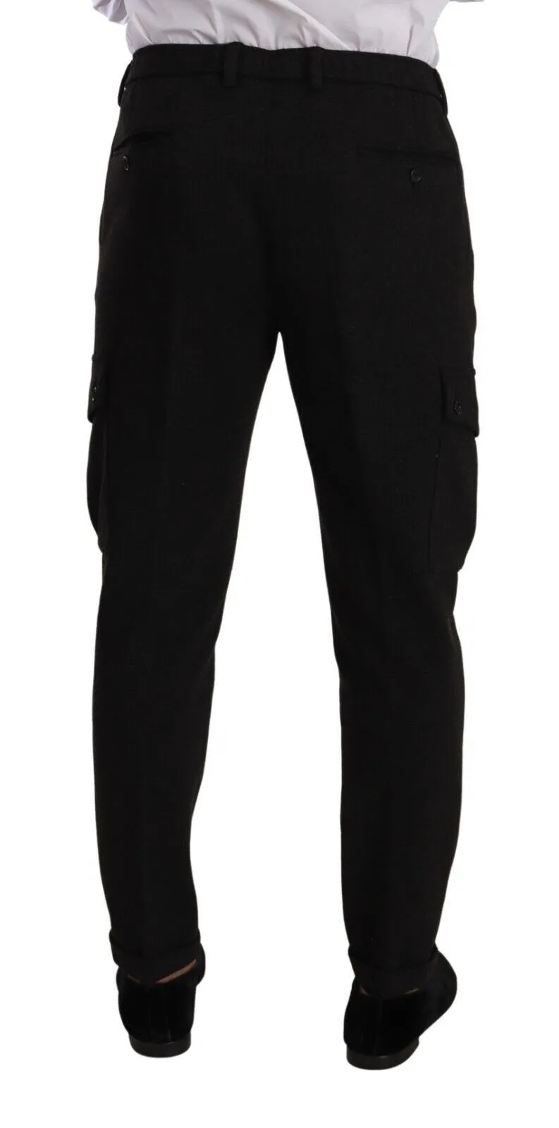 Sleek Skinny Cargo Pants in Timeless Black sold by Louxly product image thumbnail 3