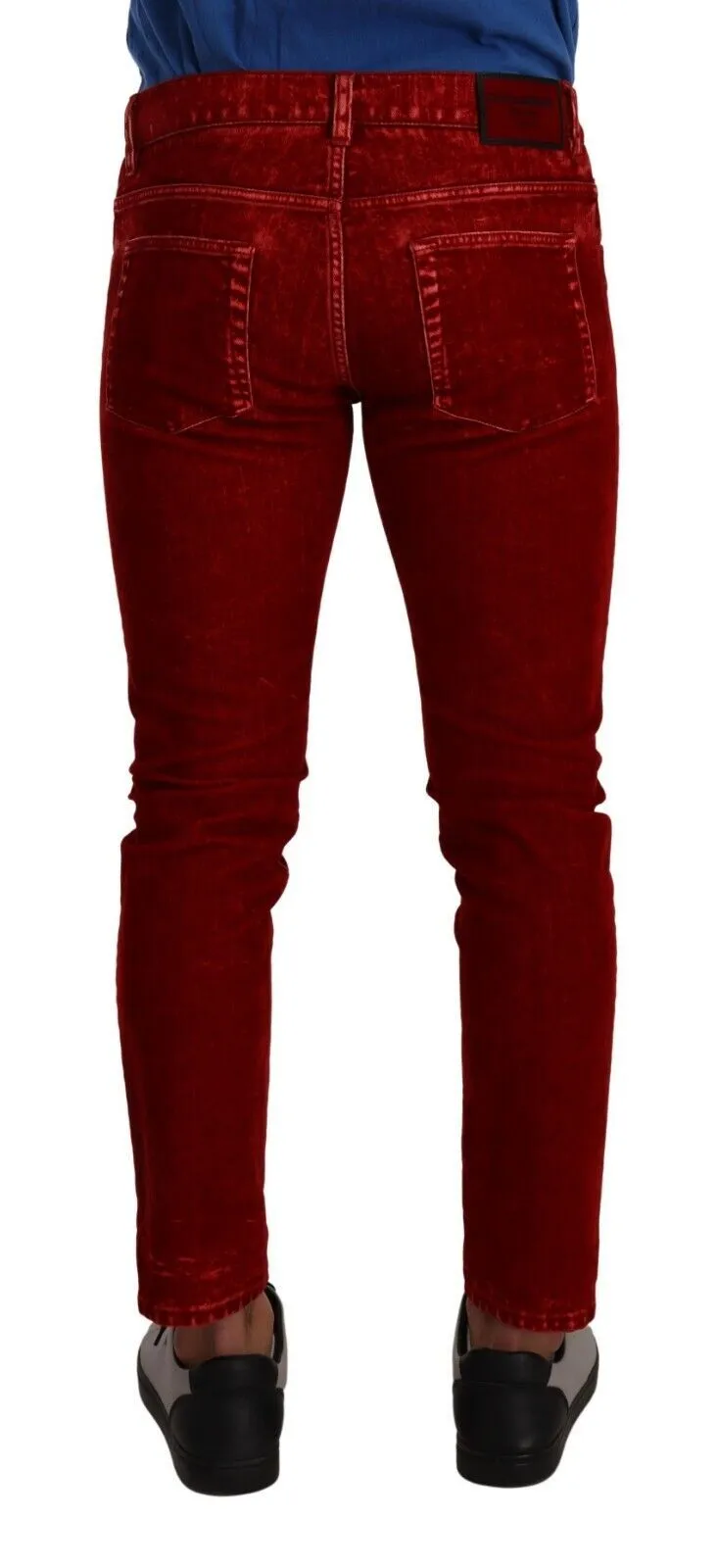 Ravishing Red Slim Fit Designer Jeans sold by Louxly product image thumbnail 2
