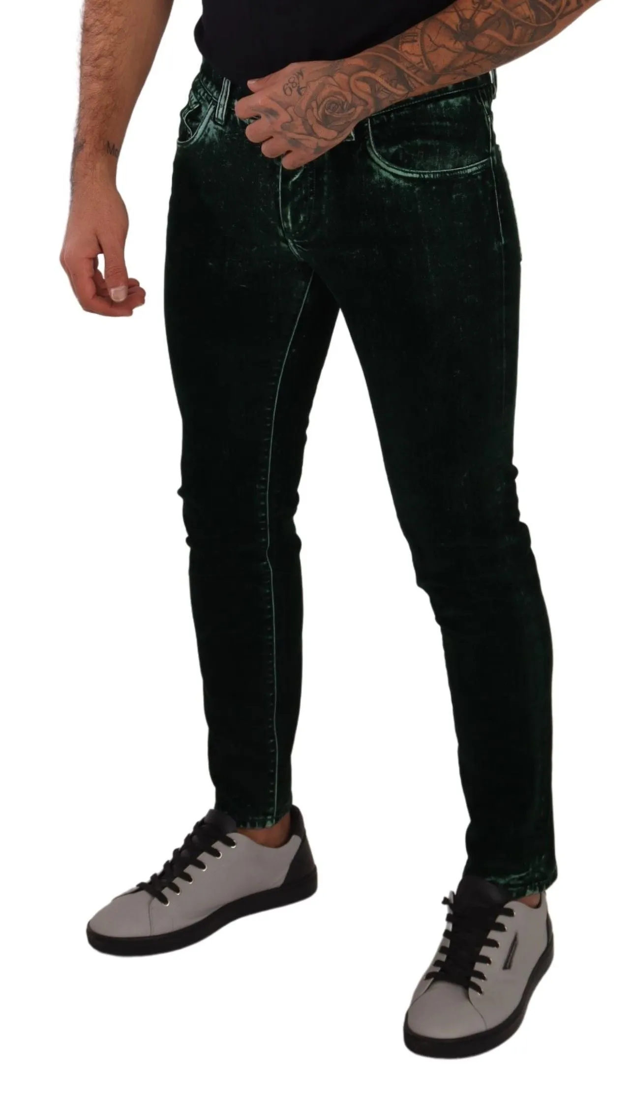 Sleek Cotton-Blend Skinny Denim Jeans sold by Louxly product image thumbnail 4