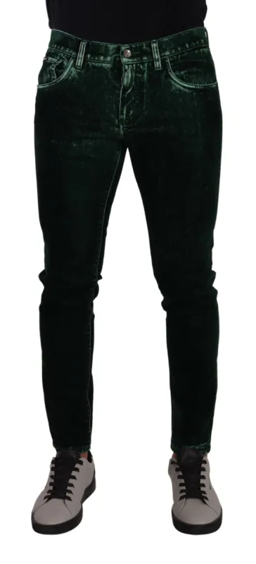 Sleek Cotton-Blend Skinny Denim Jeans sold by Louxly