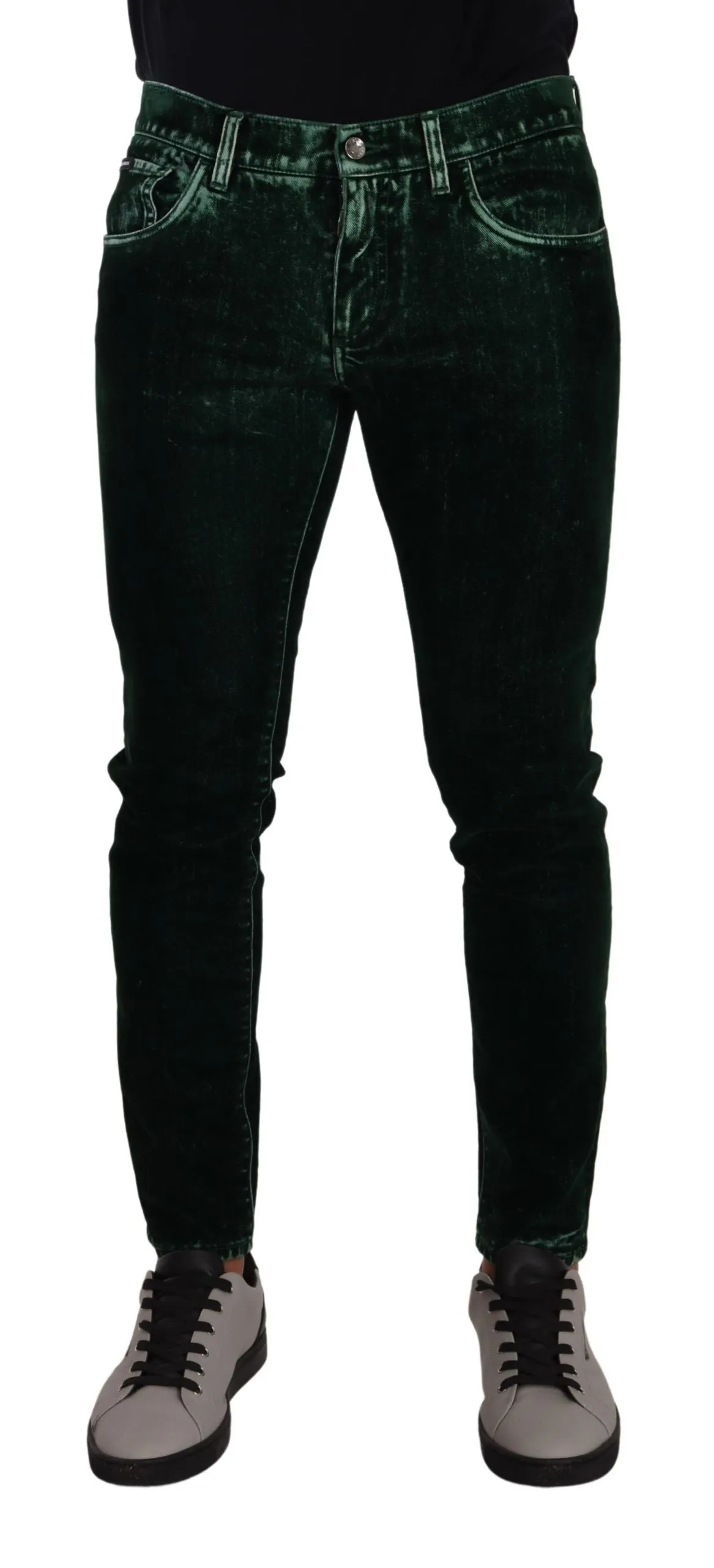 Sleek Cotton-Blend Skinny Denim Jeans sold by Louxly
