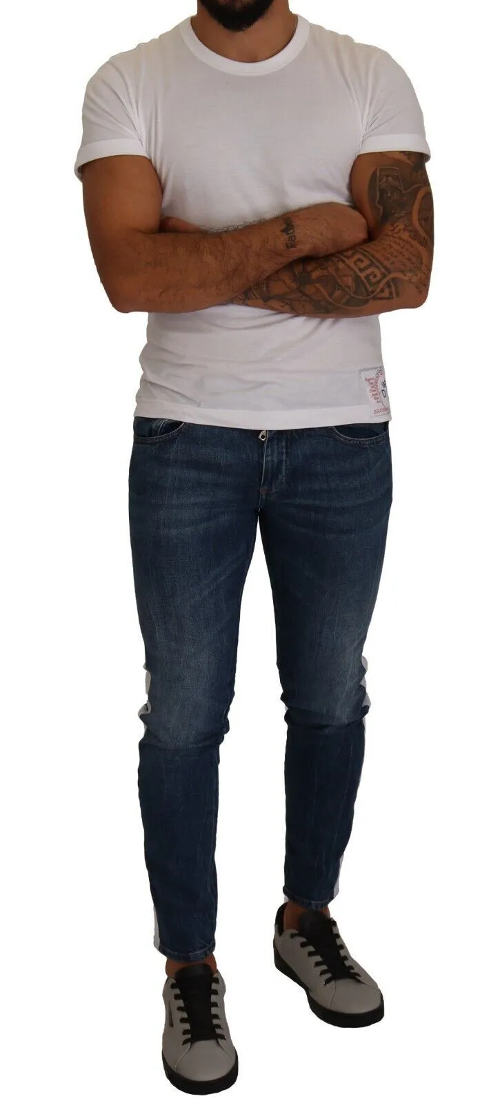 Slim Fit Blue Washed Denim Jeans sold by Louxly product image thumbnail 4