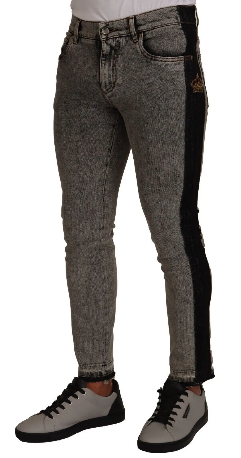 Chic Embellished Crown Skinny Jeans sold by Louxly product image thumbnail 4