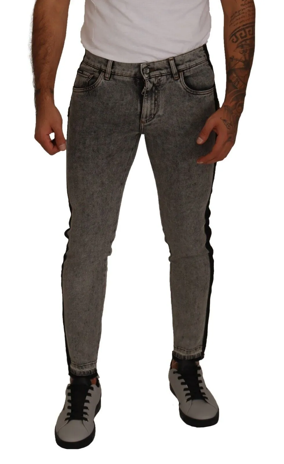 Chic Embellished Crown Skinny Jeans sold by Louxly