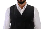 Elegant Grey Double-Breasted Dress Vest sold by Louxly