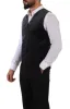Elegant Grey Double-Breasted Dress Vest sold by Louxly