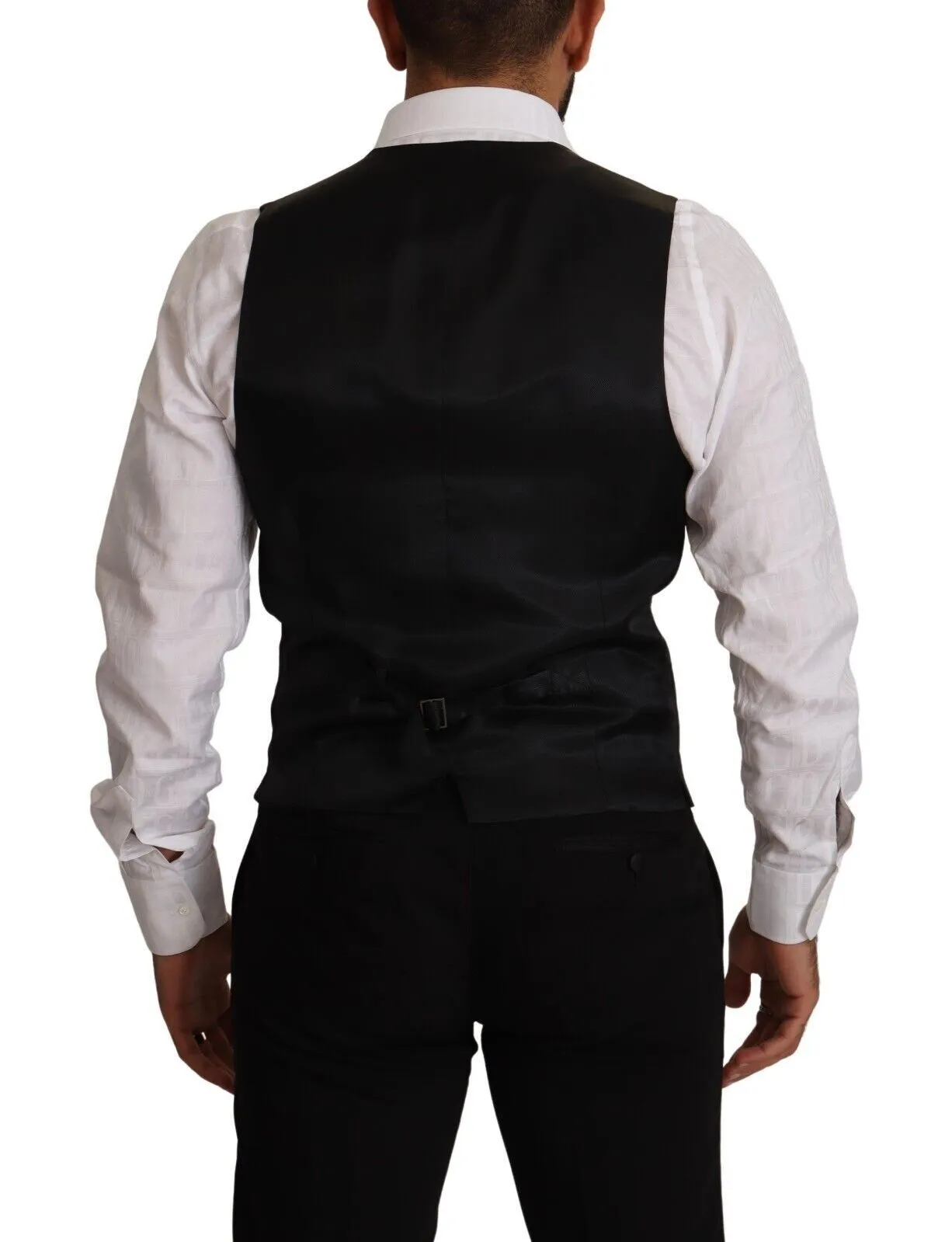 Elegant Blue Striped Dress Vest sold by Louxly product image thumbnail 2