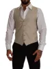 Beige Cotton Silk Formal Dress Vest sold by Louxly