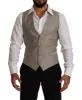 Elegant Single Breasted Dress Vest in Beige sold by Louxly