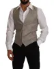 Elegant Single Breasted Dress Vest in Beige sold by Louxly