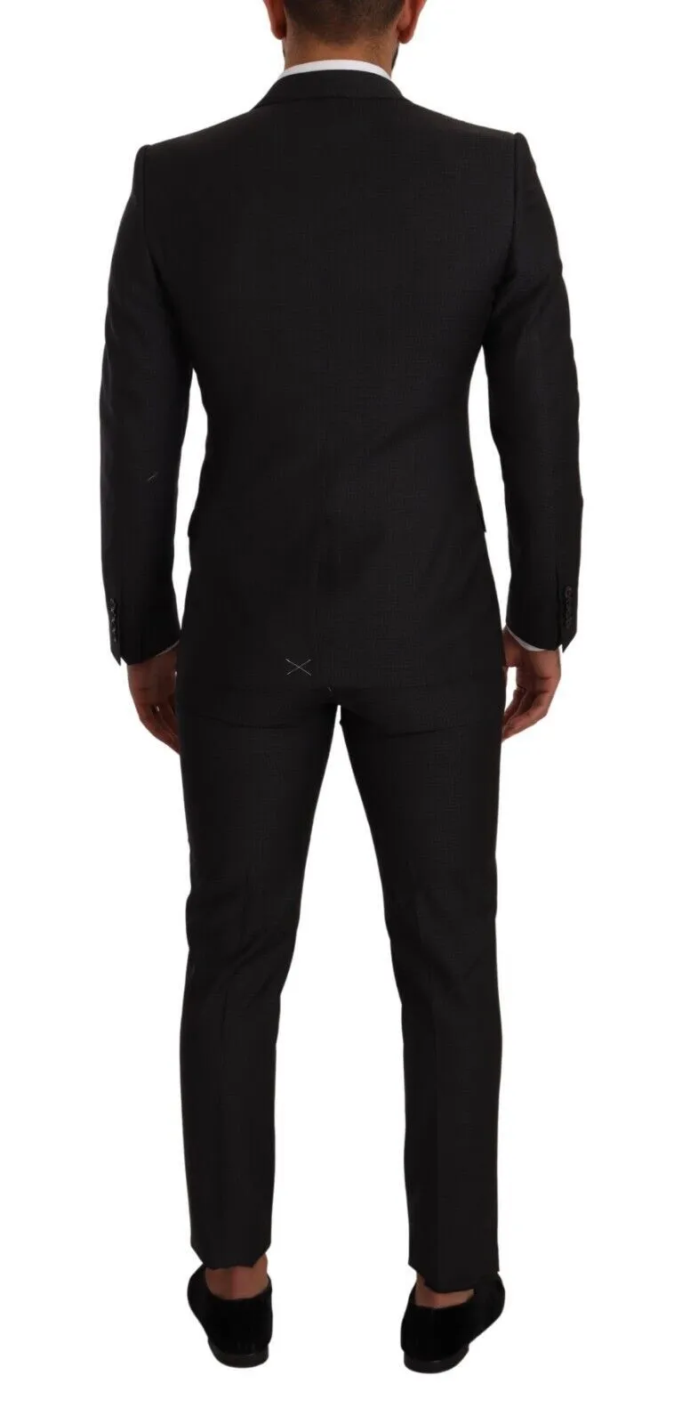 Elegant Black Wool Martini Suit sold by Louxly product image thumbnail 3