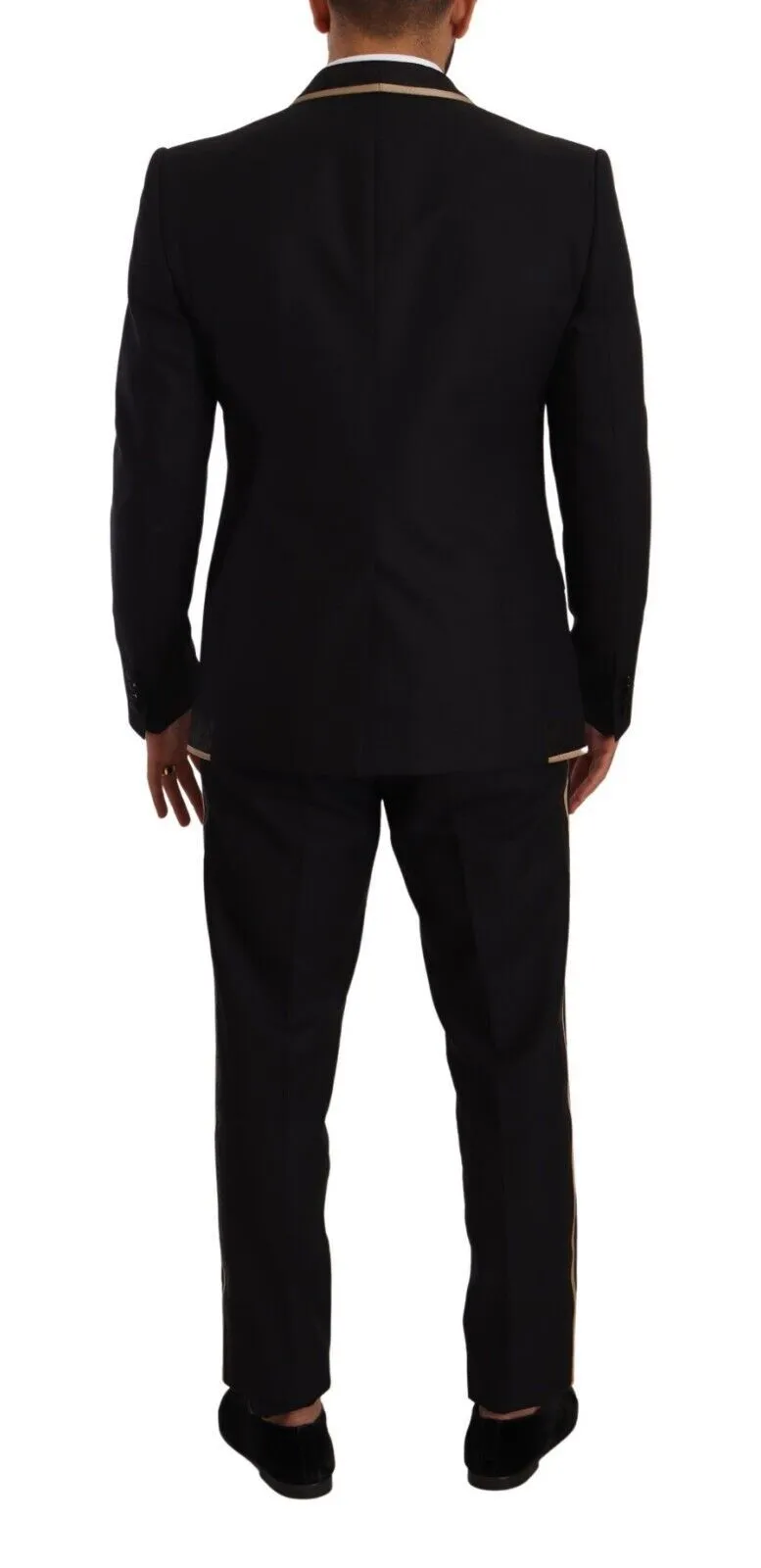 Elegant Black Silk Blend 3-Piece Suit sold by Louxly product image thumbnail 3