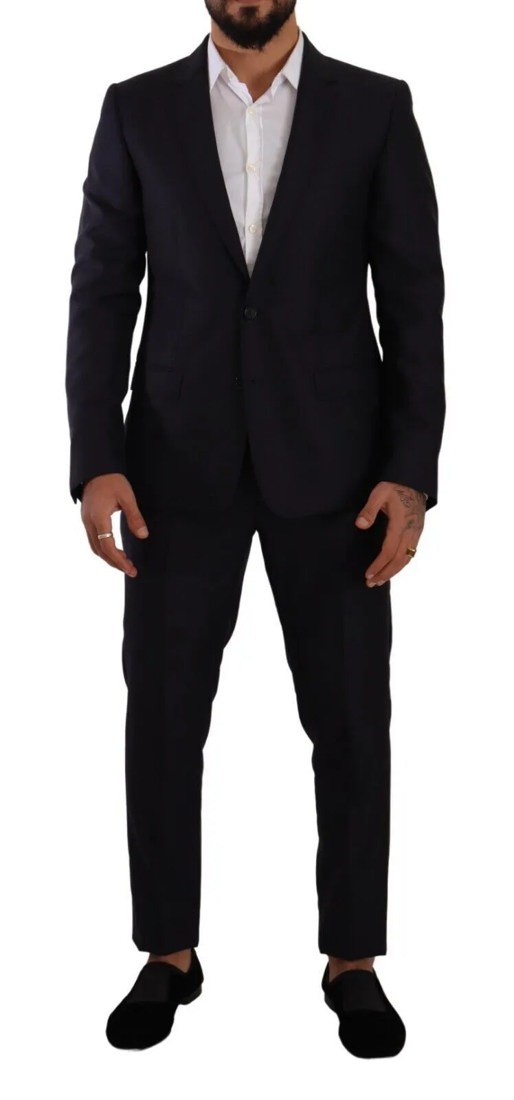 Elegant Slim Fit Wool Silk Cashmere Men's Suit sold by Louxly