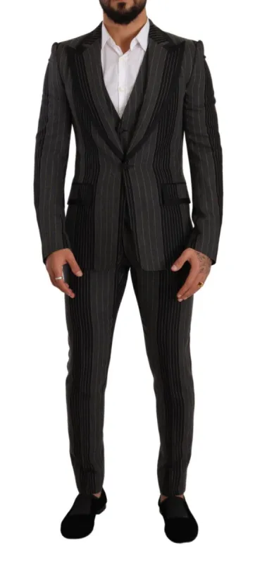 Elegant Striped Three-Piece Suit sold by Louxly