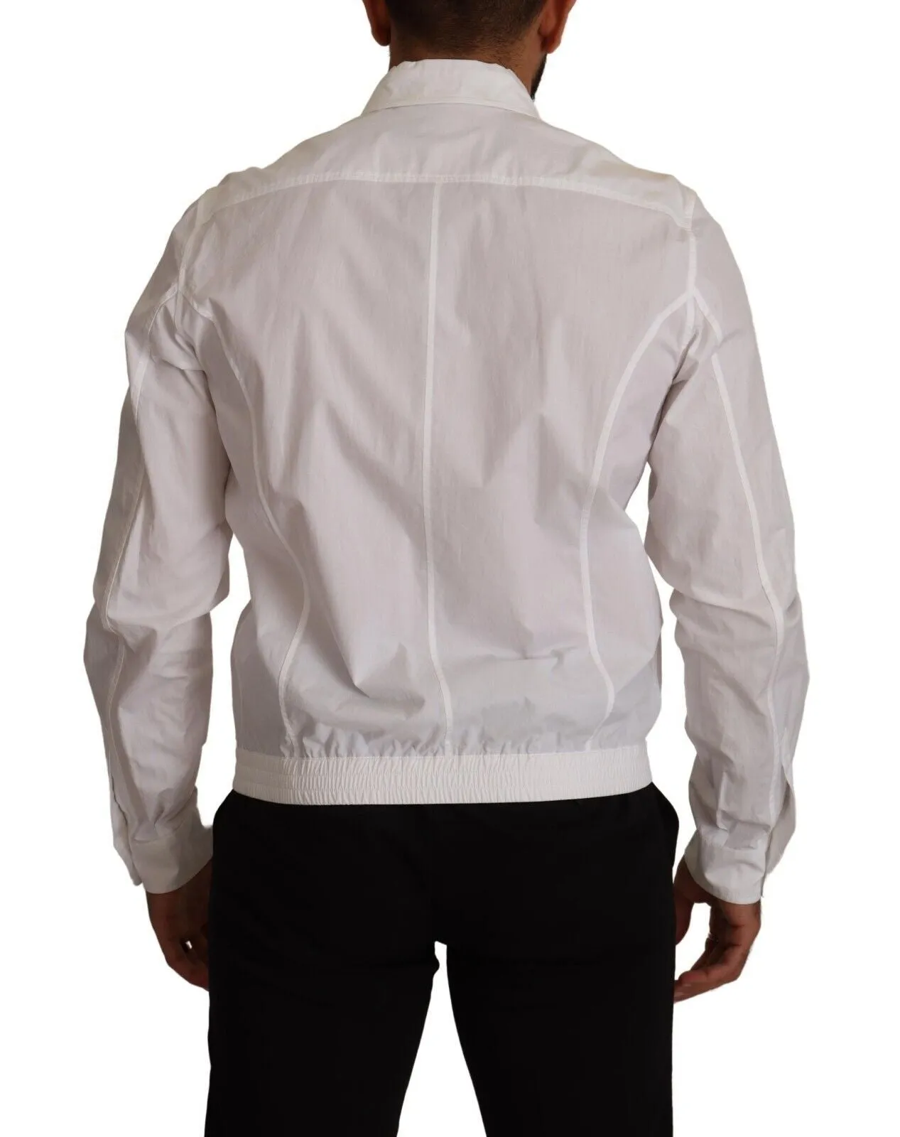 Elegant Italian White Cotton Shirt sold by Louxly product image thumbnail 3