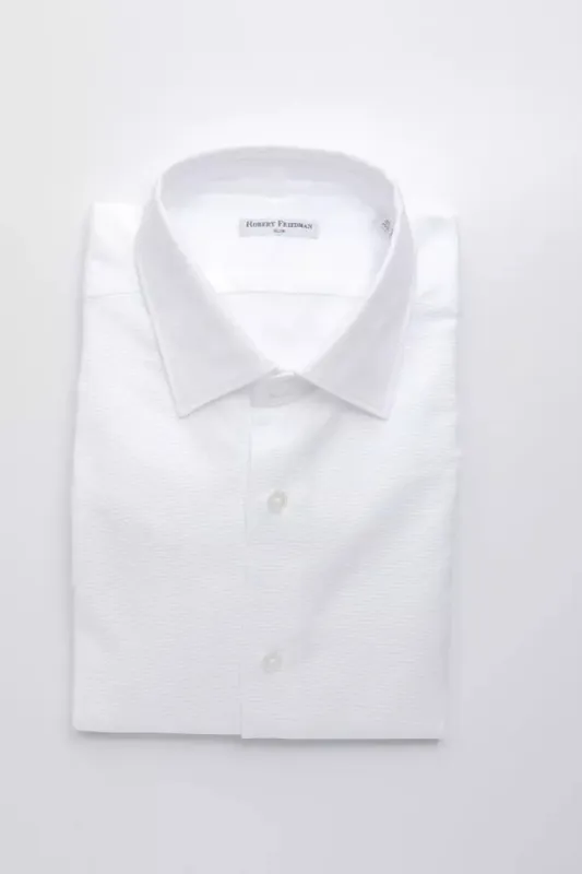 White Cotton Men Shirt sold by Louxly