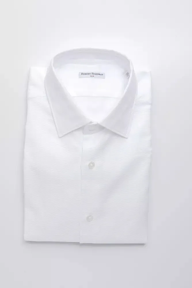 White Cotton Men Shirt sold by Louxly