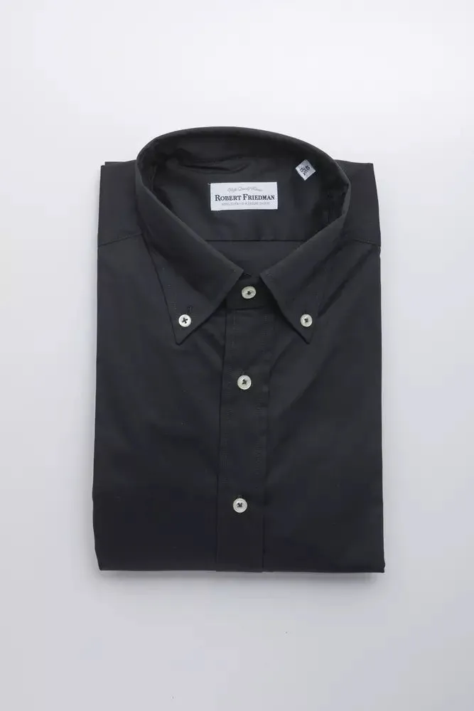 Black Cotton Men Shirt sold by Louxly