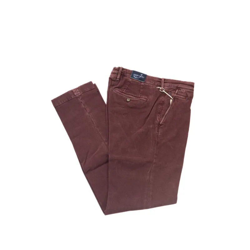 Burgundy Cotton Men Chino sold by Louxly