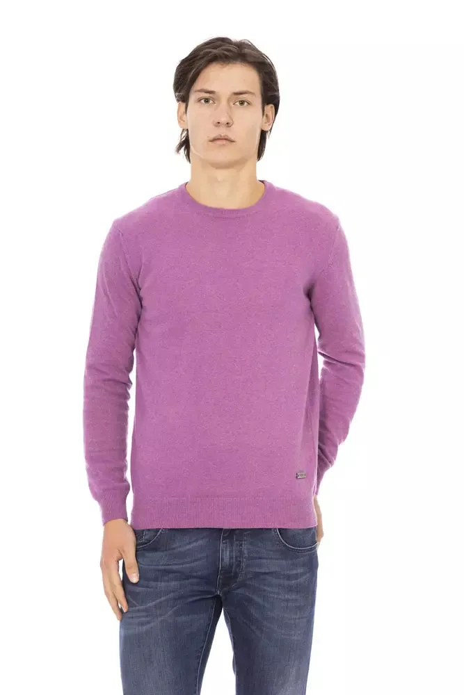 Purple Wool Men Sweater sold by Louxly