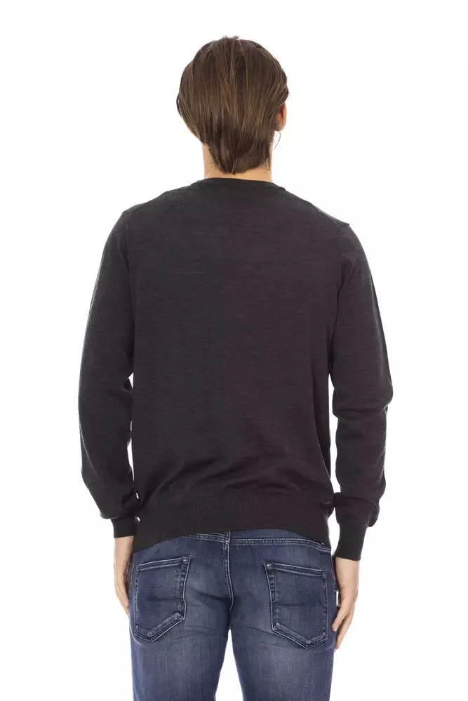 Gray Fabric Men Sweater sold by Louxly product image thumbnail 3