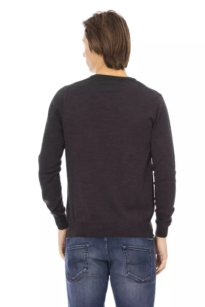 Gray Fabric Men Sweater sold by Louxly product image thumbnail 3