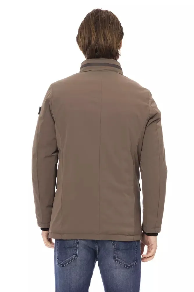 Brown Polyester Men Jacket sold by Louxly product image thumbnail 3