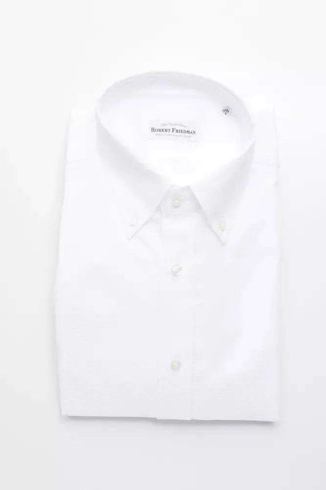 White Cotton Men Shirt sold by Louxly