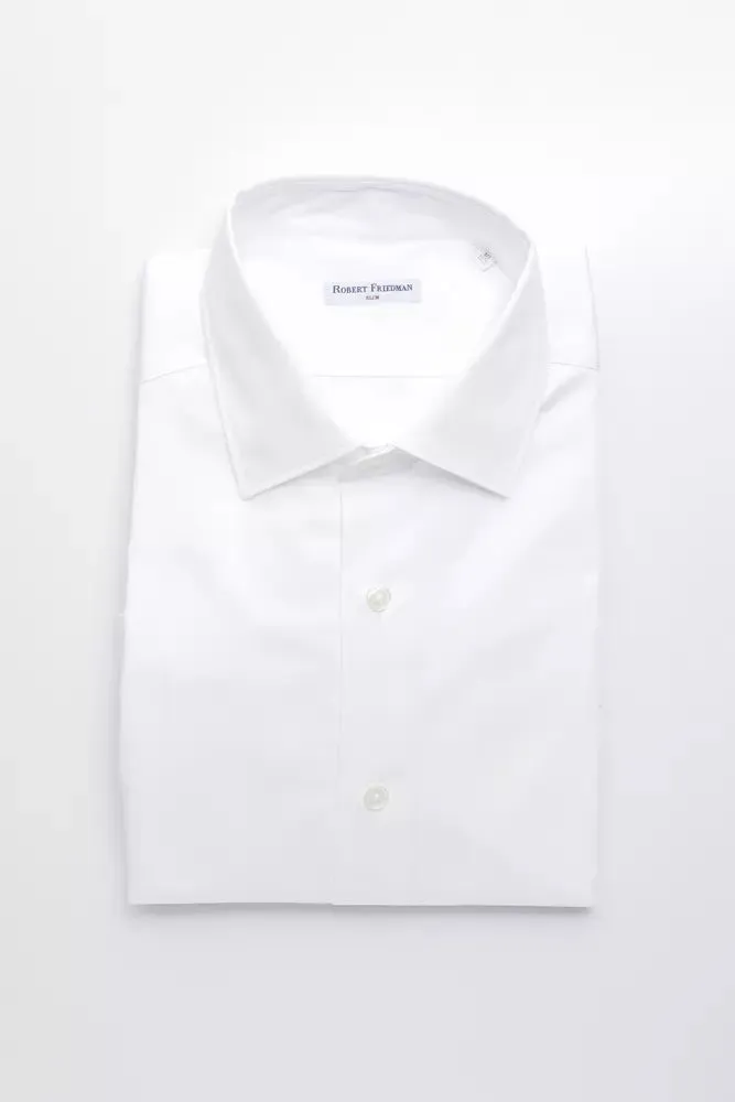 White Cotton Men Shirt sold by Louxly