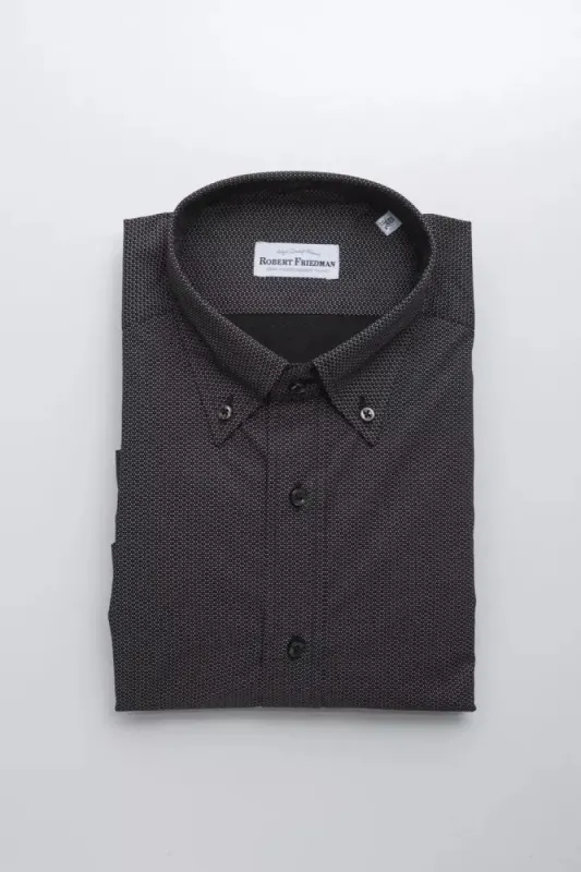 Black Cotton Men Shirt sold by Louxly