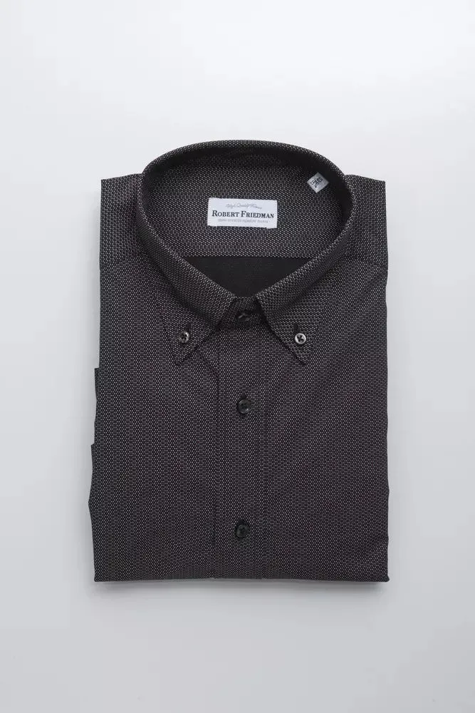 Black Cotton Men Shirt sold by Louxly