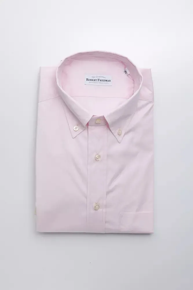 Pink Cotton Men Shirt sold by Louxly