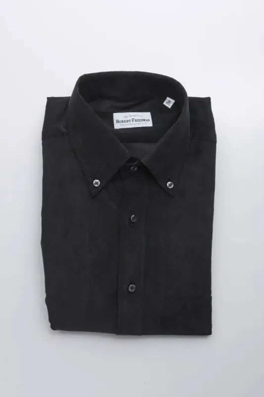 Black Cotton Men Shirt sold by Louxly