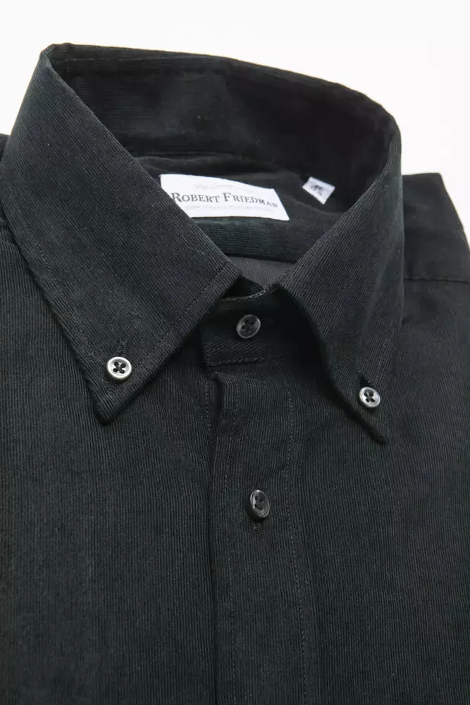 Black Cotton Men Shirt sold by Louxly product image thumbnail 2