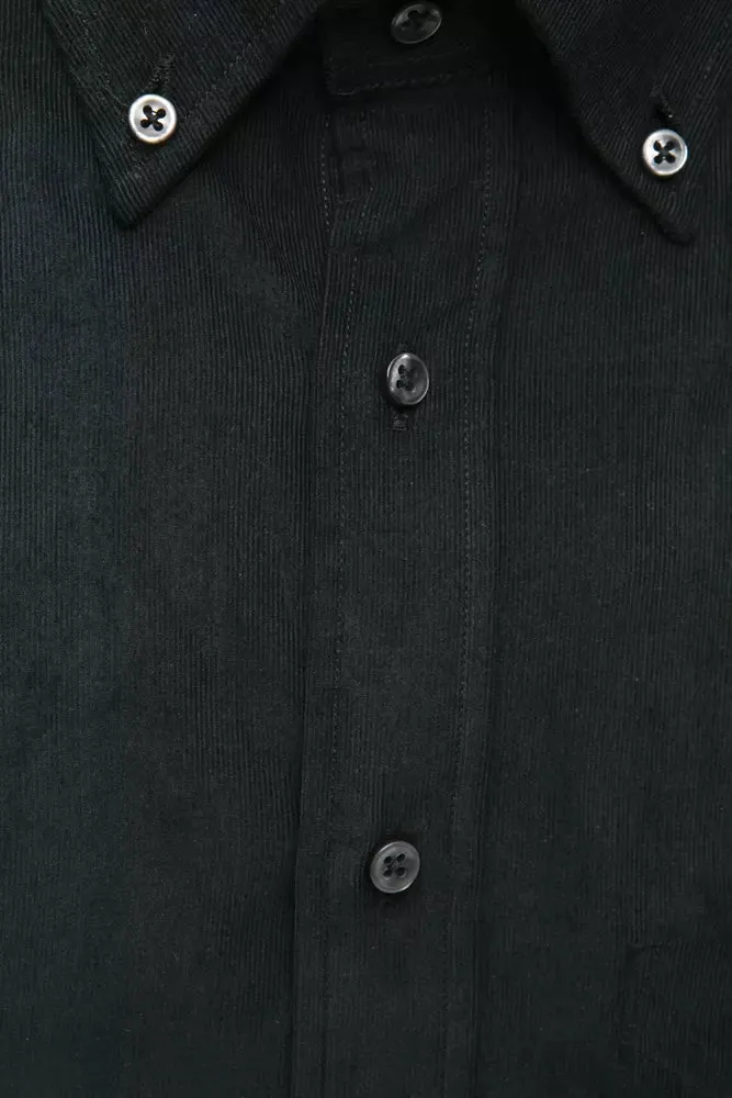 Black Cotton Men Shirt sold by Louxly product image thumbnail 3